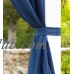 Outdoor Woven Grasscloth Single Curtain Panel with Tab Top, 54''W x 96''L   